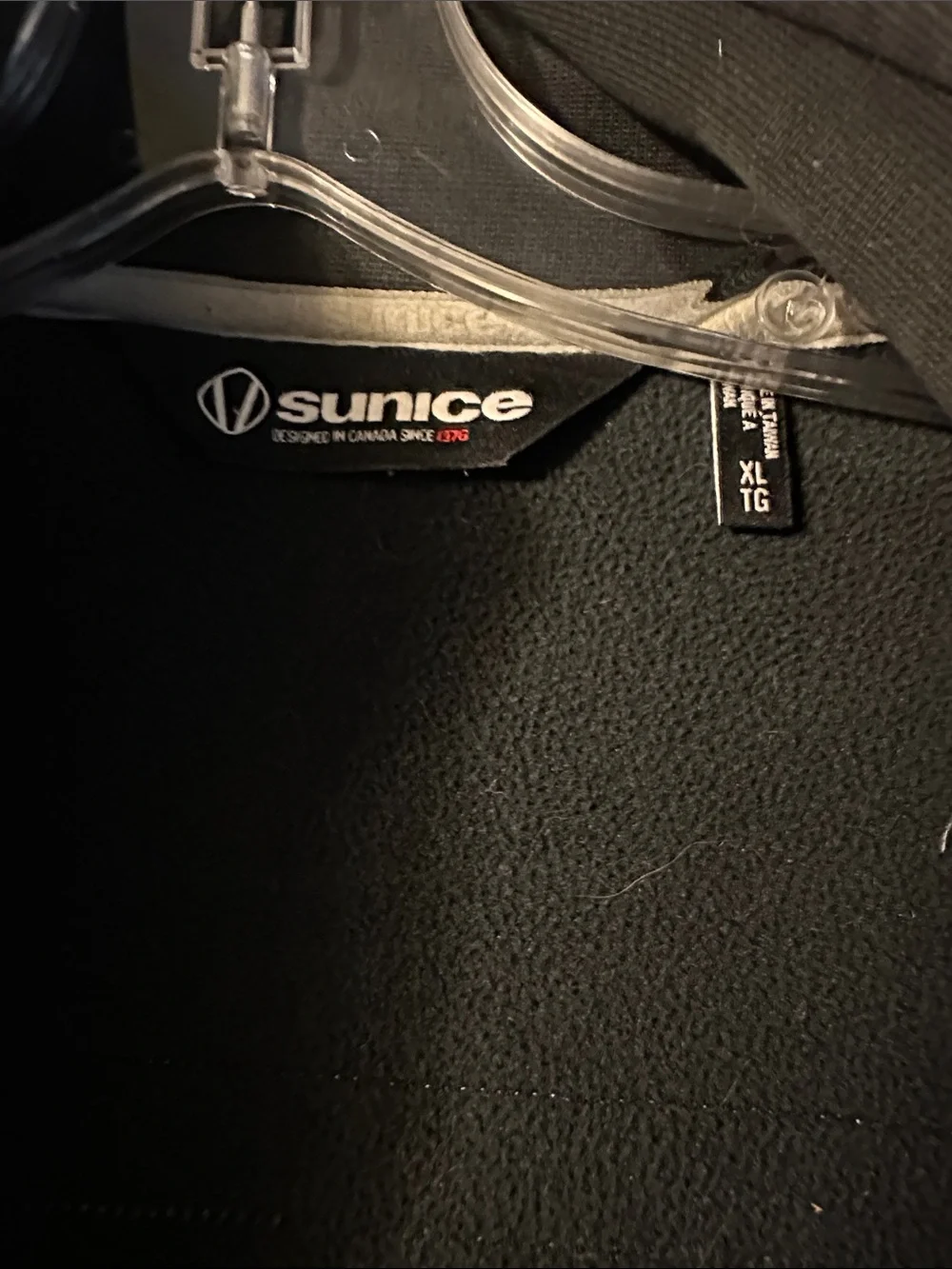 Sunice Black Track Jacket with White and Light Gray Stripes